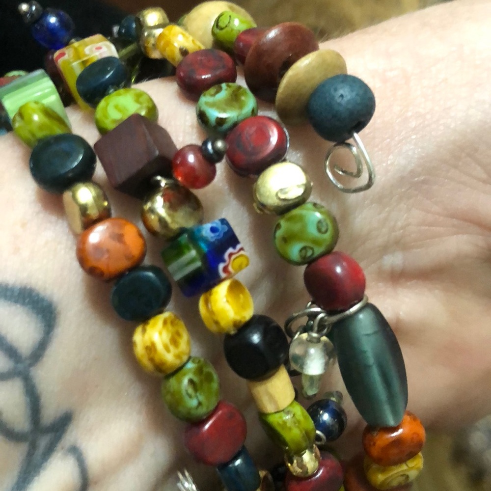 Beaded wrap bracelet